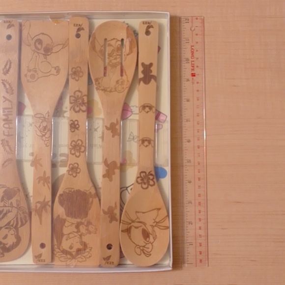 6 pcs Lilo & Stitch Wooden Bamboo Cooking Utensils Set - Picture 8 of 16